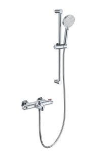 Смеситель для ванны с душевым гарнитуром Wonzon & Woghand WW-C2001-A-CR с термостатом хром